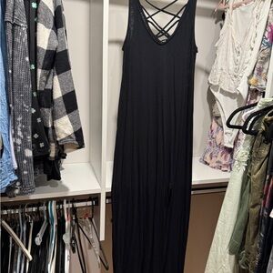 Express Black Crisscross Maxi Dress